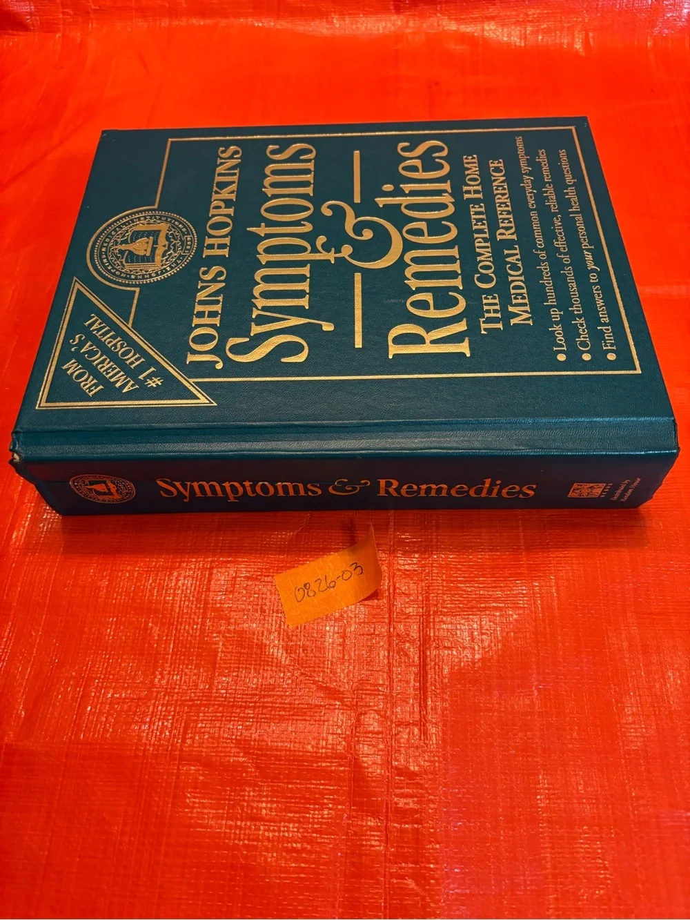 Symptoms & Remedies Hardcover Book - Navy Blue